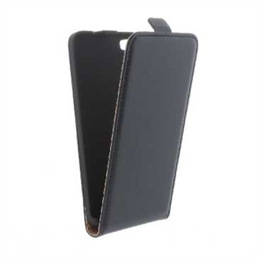 Flip-Style Tasche Vertikal für Huawei Honor 6 - mit Halterung - Schwarz