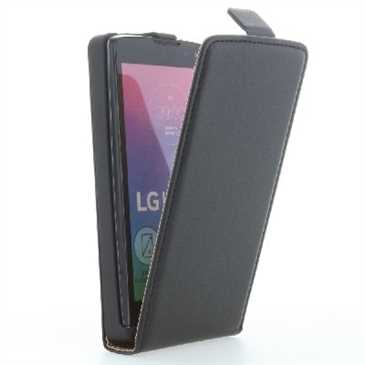 Flip-Style Tasche Vertikal für LG G Flex 2 F510L - mit Halterung - Schwarz