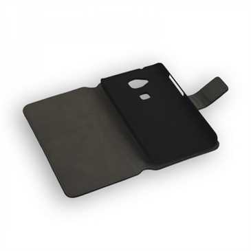 BookStyle Tasche Vertikal mit Halterung für Huawei G8 - Schwarz
