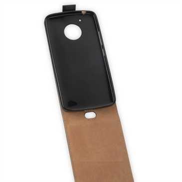 Flip-Style Tasche Vertikal für Motorola Moto G5 - mit Halterung - schwarz