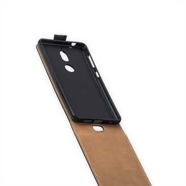 Flip-Style Tasche Vertikal für Nokia 7 - mit Halterung - schwarz