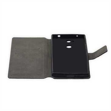 BookStyle Tasche Vertikal für Sony Xperia L2 mit Halterung - schwarz