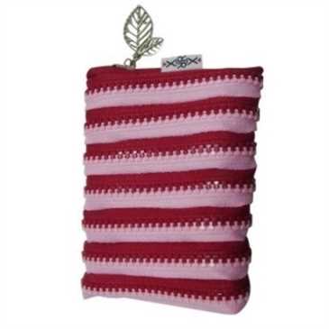 XiRRiX Polyester Soft Handy Tasche Style Edition Zipper mit Reißverschluss - M - Flower - Pink / Rot