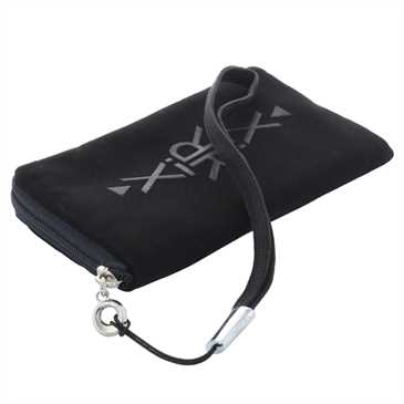 XiRRiX Soft Neopren Tasche mit Reißverschluss - Innenmaß 128 x 68 mm (XL) - schwarz
