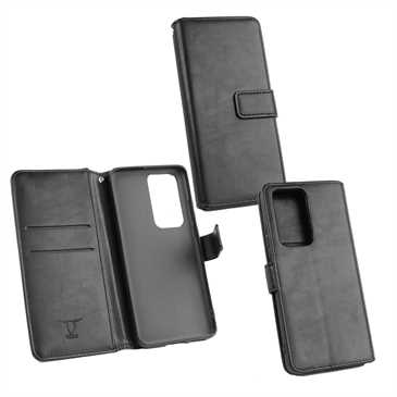 Book Wallet Tasche für Huawei P40 Pro mit Halterung - schwarz