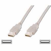 USB 2.0 -Verbindungs-Kabel - 5 m - USB 2.0 A-Stecker auf USB 2.0 A-Stecker - Farbe: grau