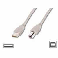 USB 2.0 -Verlängerungs-Kabel - 1,8 m - USB 2.0 A-Stecker auf USB 2.0 B-Stecker - Farbe: grau