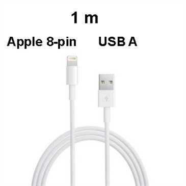 Apple MD818ZM/A 1 m - Lightning 8-pin auf USB A Kabel (Polybeutel)