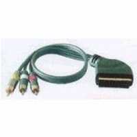 Scart-Kabel - Scart-Stecker 21-pol. > 3 Cinch-Stecker (Video Out, Audio Out L., Audio Out R) - 1,5 m