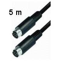 S-VHS-Verbindungskabel 5 m - 4-pol.Mini-DIN-Stecker > 4-pol. Mini-DIN-Stecker