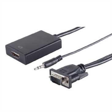 VGA Adapter, HDMI-A Buchse, 1080p, Länge 15 cm