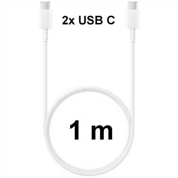 Samsung USB Daten-/ Ladekabel 1 m - EP-DA705BWEGWW - USB C auf USB C - weiß (Polybeutel)