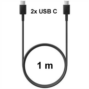 Samsung USB Daten-/ Ladekabel 1 m - EP-DA705BBEGWW - USB C auf USB C - schwarz - Polybeutel