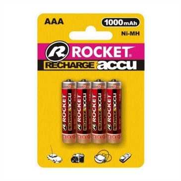 Rocket Digital Akku AAA (R3) Micro 1000mAh Ni-MH 1,2V - wiederaufladbare Batterie - 4er-Blister