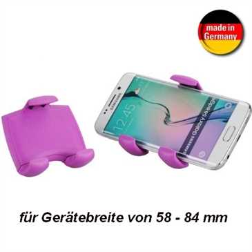 HR Auto Halter Lüftungslamellen für Smartphones von 58 - 84 mm Breite - lila (Made in Germany)