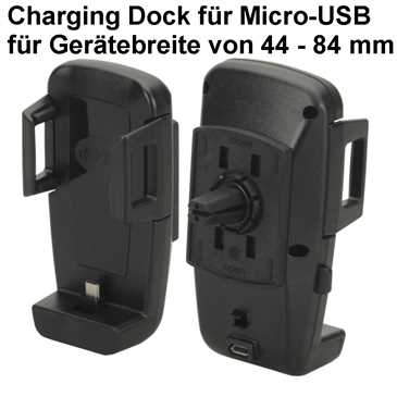 HR Auto Charging Dock KIT Micro-USB für Lüftungslamellen für Gerätebreite von 44 - 84 mm