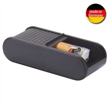 HR Auto Wohnmobil Ablage-Box - Selbstklebend - Rollladenverschluss, Größe: 45 x 72 x 168 mm, schwarz