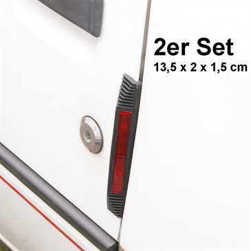 Auto Türkantenschutz Größe: 13,5 x 2 x 1,5 cm, 2er Set, mit Reflektor, aufsteckbar, schwarz/ rot
