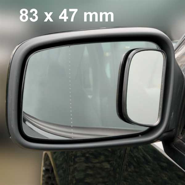 Auto Außenspiegel Toter Winkel 83 x 47 mm - selbstklebend auf Außenspiegel  - schwarz, Spiegel, Auto