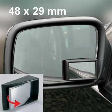Auto Außenspiegel Toter Winkel 48 x 29 mm - selbstklebend auf Außenspiegel - verstellbar - schwarz