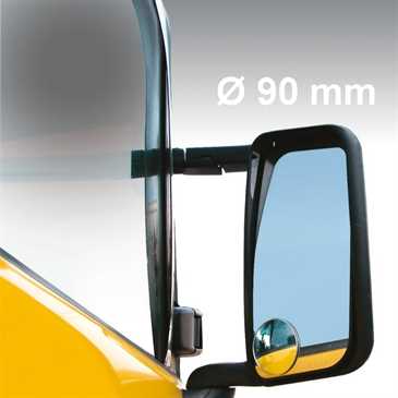 Auto LKW Außenspiegel Toter Winkel Ø 90 mm - rund - selbstklebend auf Außenspiegel - silber
