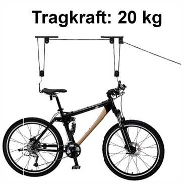 Fahrradlift mit Umlenkrollen - Tragkraft 20 kg