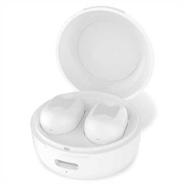 BT True Wireless Stereo Kopfhörer Macaro Auto-Pairing, Musik-Steuerung, mit Ladeetui, Ø 4 cm - weiß