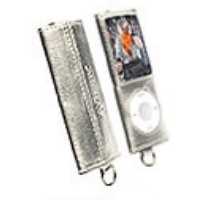Krusell MP3 Player Encore Tasche 74135 für Apple iPod Nano 4G - silbermetallic