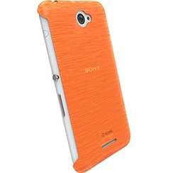 Krusell Frost Cover für Sony Xperia E4, Xperia E4 Dual - Orange Transparent