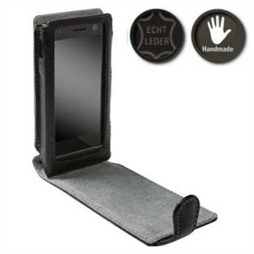 Krusell Orbit Flex Multidapt® Echt Ledertasche 75521 für Sony Xperia U - schwarz / grau