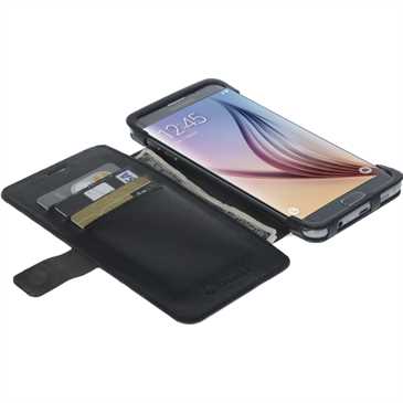 Krusell Tasche Malmö WalletStyle 60396 für Samsung Galaxy S6 Edge+ Plus - Schwarz