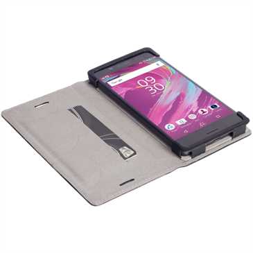 Krusell Tasche Malmö Wallet Case 60809 für Sony Xperia X Compact - Schwarz