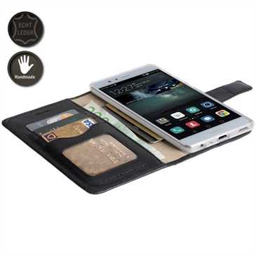 Krusell Tasche Echt Leder Book Wallet 61011 für Huawei P10 Plus - brown