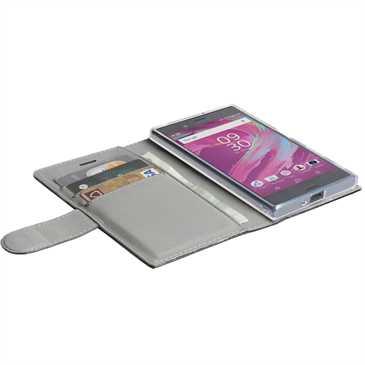 Krusell Book Wallet Tasche Icon 3 Card 60985 für Sony Xperia L1 - Farbe: Schwarz