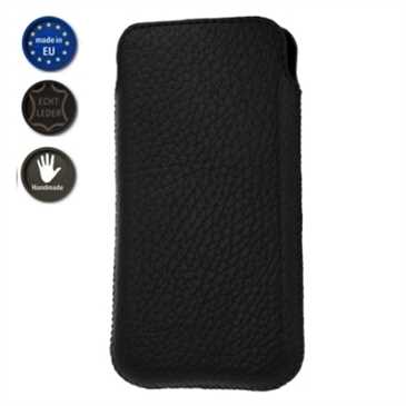 Valenta Pocket Malta 17 - Black - Echt Leder Vertikaltasche - Item Code: 410333 (Made in Europe)